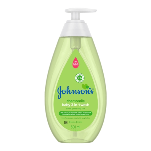 Picture of JOHNSONS BABY BATH WASH  3-IN-1 CHAMOMILE 500ml 