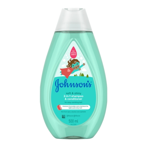 Picture of JOHNSONS SHAMPOO & CONDITIONER BABY SOFT & SHINY 2-in1 500ml