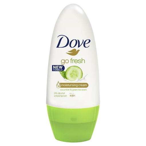 Picture of DOVE LADIES ROLL ON DEODORANT - GO FRESH CUCUMBER & GREEN TEA 50ml