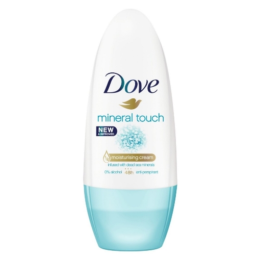 Picture of DOVE LADIES ROLL ON DEODORANT - MINERAL TOUCH 50ml