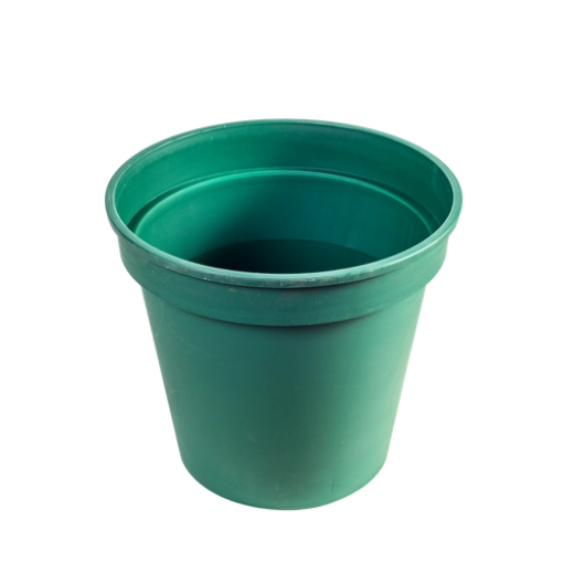 Picture of ROUND PLASTIC GREEN PLANT POT - VARIOUS SIZES