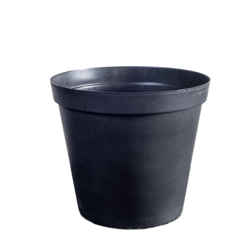 Picture of ROUND PLASTIC BLACK PLANT POT - VARIOUS SIZES