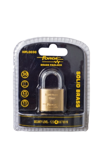 Picture of FORGE BRASS PADLOCK - VARIOUS THICKNESS 