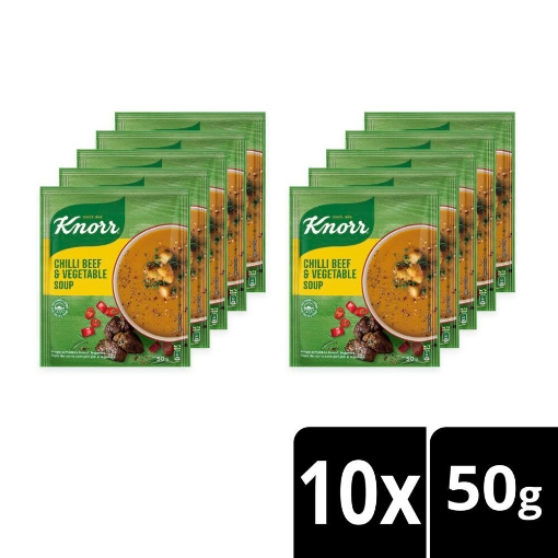 Picture of KNORR CHILLI BEEF & VEGETABLE SOUP 10x50g