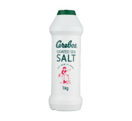 Picture of CEREBOS SEA SALT (IODATED) - WHITE FLASK 1KG