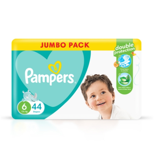 Picture of PAMPERS S6 EXTRA LARGE ACTIVE BABY DIAPERS JUMBO PACK 1x44