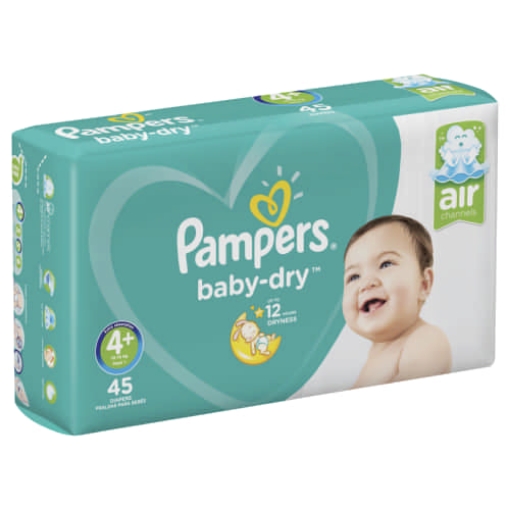 Picture of PAMPERS S4 MAXI PLUS ACTIVE BABY DIAPERS VALUE PACK 1x45