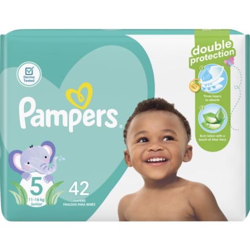 Picture of PAMPERS S5 JUNIOR ACTIVE BABY DIAPERS VALUE PACK 1x42