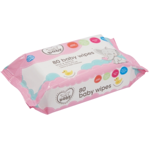 Picture of CLICKS BABY WIPES - MILD & GENTLE 80 WIPES
