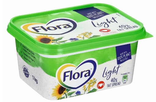 Picture of FLORA MARGARINE SPREAD LIGHT 40% FAT (GREEN) 1KG
