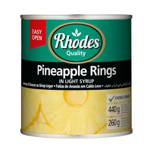 Picture of RHODES PINEAPPLE RINGS IN SYRUP 440g 