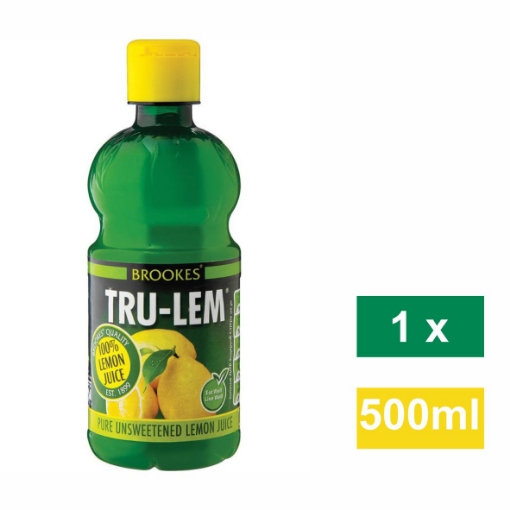 Picture of BROOKES TRU LEM NATURAL LEMON JUICE 500ml