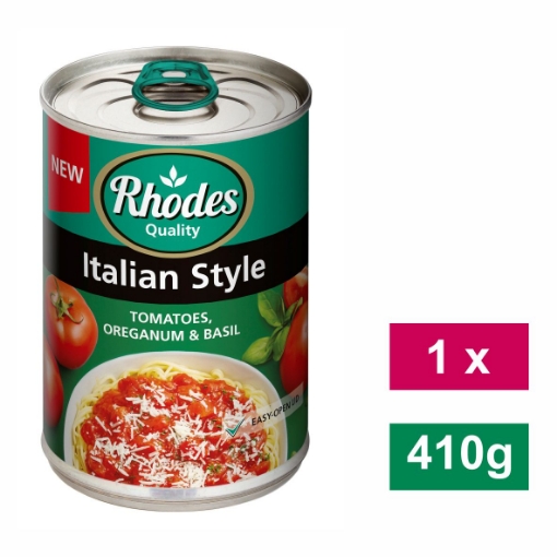 Picture of RHODES CHOPPED & PEELED TOMATOES ITALIAN STYLE 410g