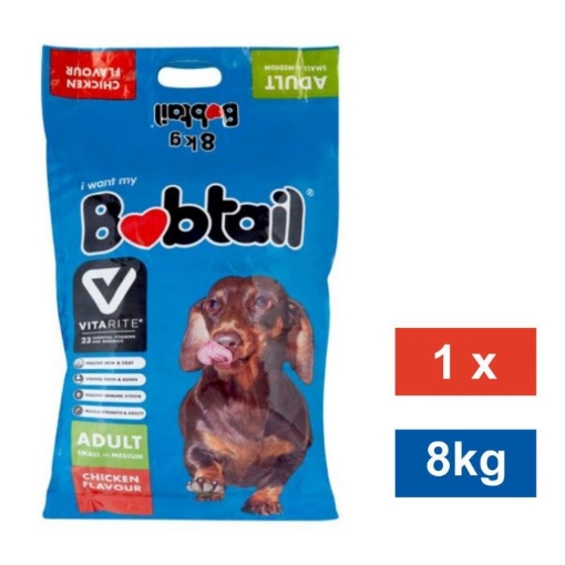 Picture of BOBTAIL SMALL TO MEDIUM ADULT DOG - CHICKEN FLAVOR 1x8KG