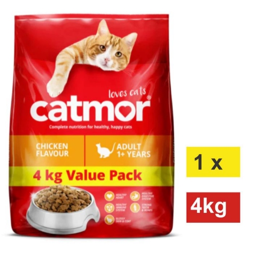 Picture of CATMOR ADULT CAT DRY FOOD - CHICKEN FLAVOR 4kg