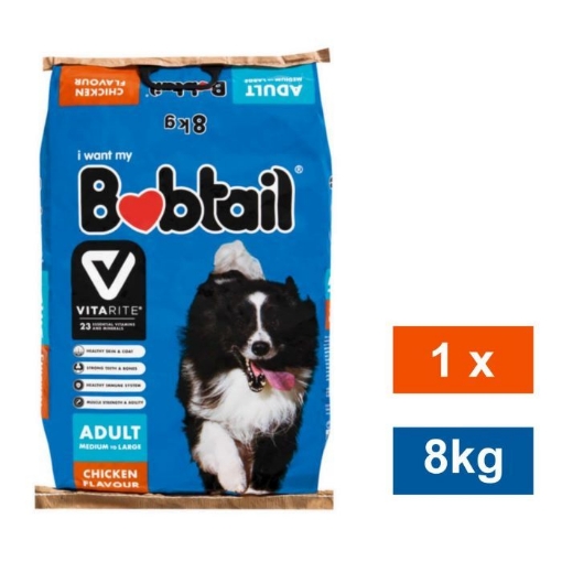 Picture of BOBTAIL MEDIUM TO LARGE ADULT DOG - CHICKEN FLAVOR 1x8kg