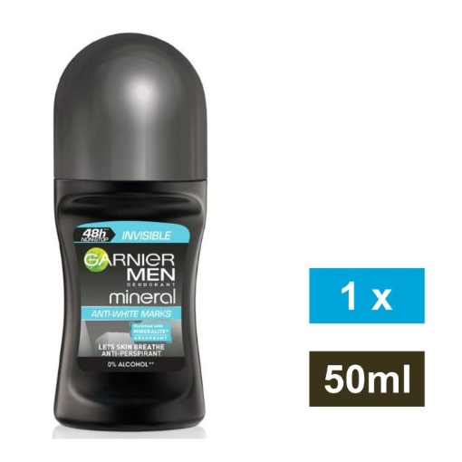 Picture of GARNIER MEN ROLL ON DEODORANT MINERAL INVISIBLE 50ml