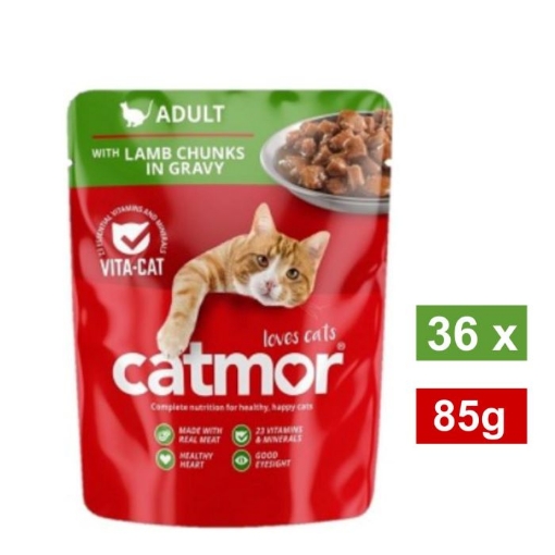Picture of CATMOR ADULT LAMB CHUNKS IN GRAVY 36x85G