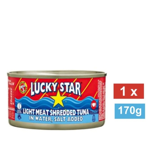 Picture of LUCKY STAR SHREDDED TUNA IN BRINE 170g