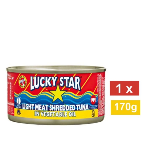 Picture of LUCKY STAR SHREDDED TUNA IN OIL 170g
