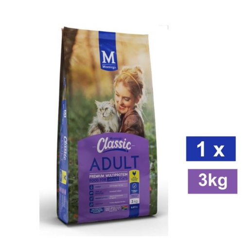 Picture of MONTEGO CLASSIC ADULT CAT FOOD - CHICKEN 3KG