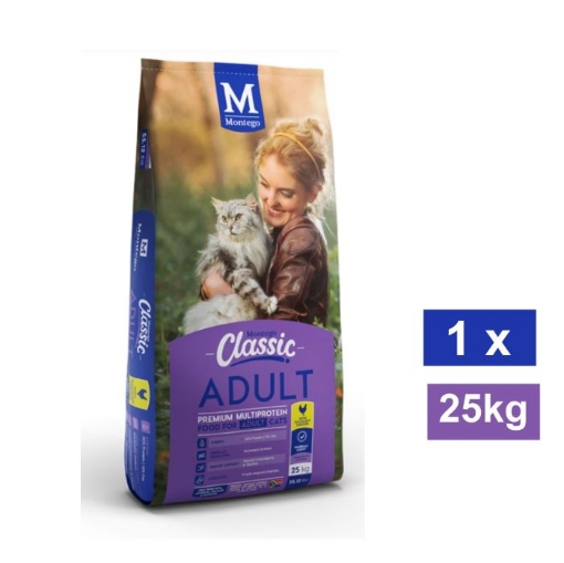 Picture of MONTEGO CLASSIC ADULT CAT FOOD CHICKEN 25KG