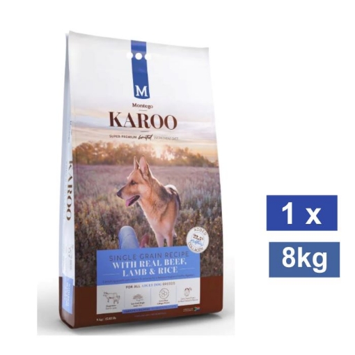 Picture of MONTEGO KAROO ADULT DOG FOOD - BEEF & LAMB 8KG