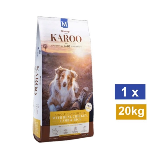 Picture of MONTEGO KAROO SENIOR DOG FOOD CHICKEN, LAMB & RICE 20KG