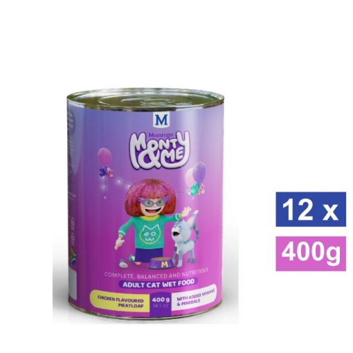 Picture of MONTEGO MONTY & ME ESSENTIAL ADULT CAT WET FOOD - CHICKEN 12X400G 