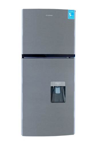 Picture of CAPRI TOP FREEZER / BOTTOM FRIDGE WITH WATER DISPENSER METALLIC 290L