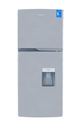 Picture of CAPRI TOP FREEZER / BOTTOM FRIDGE WITH WATER DISPENSER SILVER 290L