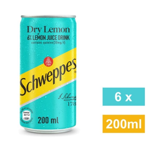 Picture of SCHWEPPES ORIGINAL DRY LEMON 6x200ml