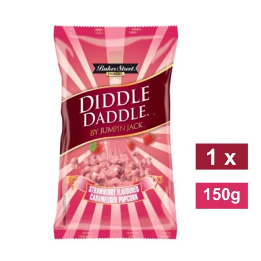 Picture of DIDDLE DADDLE STRAWBERRY FLAVOURED POPCORN 150g