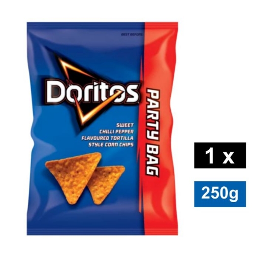 Picture of DORITOS PARTY BAG SWEET CHILLI PEPPER FLAVOURED CORN CHIPS 240g