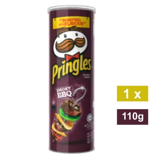 Picture of PRINGLES SMOKEY BBQ  POTATO CRISPS 110g