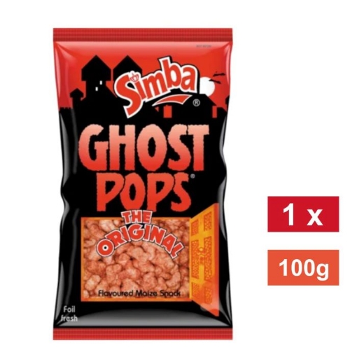 Picture of SIMBA GHOST POPS ORIGINAL FLAVOUR MAIZE SNACK 100g