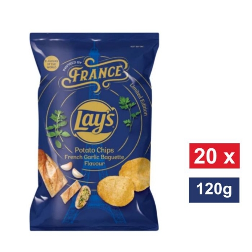 ZimZone. LAY'S LIMITED EDITION FRENCH GARLIC BAGUETTE POTATO CHIPS 20x120g