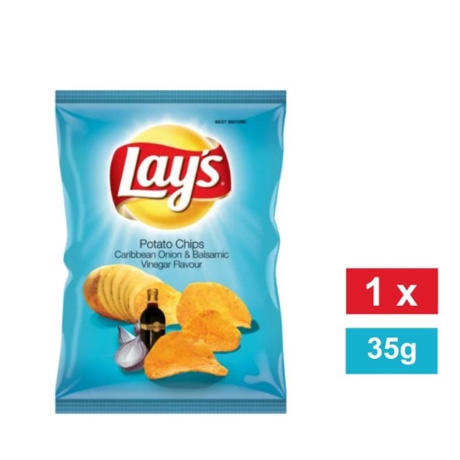 Picture of LAY'S CARIBBEAN ONION & BALSAMIC VINEGAR FLAVOURED POTATO CHIPS 36g