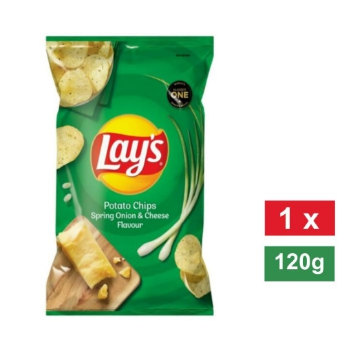 Picture of LAY'S SPRING ONION & CHEESE FLAVOURED POTATO CHIPS 120g