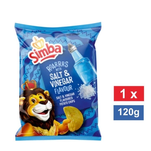 Picture of SIMBA SALT & VINEGAR FLAVOURED POTATO CHIPS 120g 