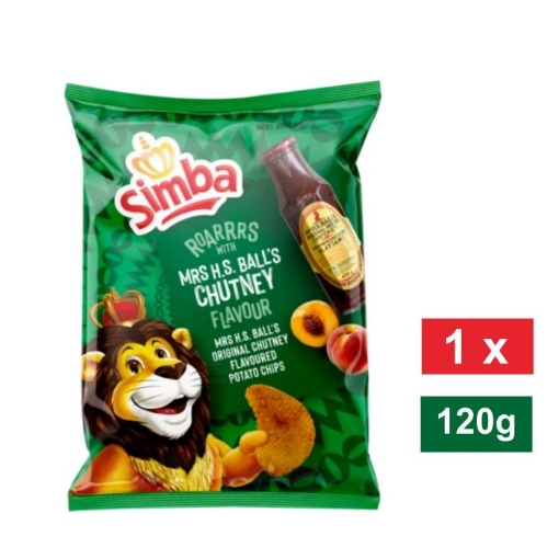 Picture of SIMBA MRS H.S. BALL'S CHUTNEY FLAVOURED POTATO CHIPS 120g