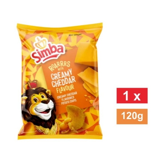 Picture of SIMBA CREAMY CHEDDAR FLAVOURED POTATO CHIPS 120g 