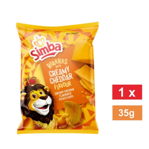 Picture of SIMBA CREAMY CHEDDAR FLAVOURED POTATO CHIPS 36g