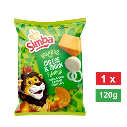 Picture of SIMBA CHEESE & ONION FLAVOURED POTATO CHIPS 120g