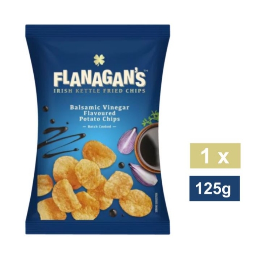 Picture of FLANAGAN'S BALASAMIC VINEGAR KETTLE FRIED CHIPS 125g