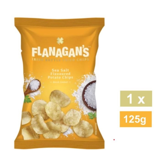 Picture of FLANAGAN'S SEA SALT KETTLE FRIED CHIPS 125g