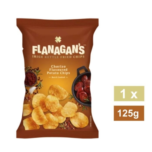 Picture of FLANAGAN'S SPANISH CHORIZO KETTLE FRIED CHIPS 125g