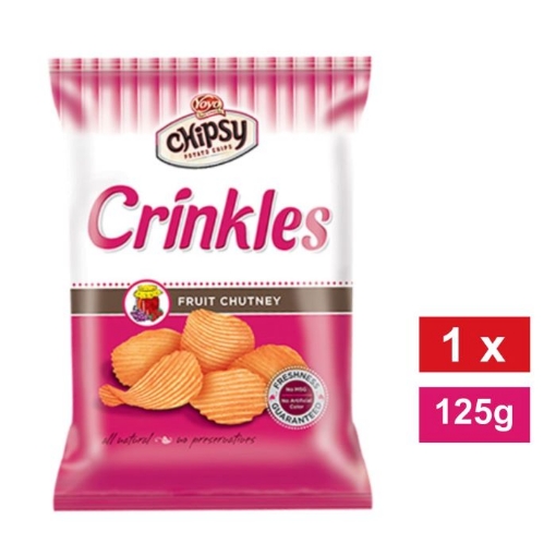 Picture of YOYO CHIPSY CRINKLES FRUIT CHUTNEY FLAVOURED POTATO CHIPS 125g