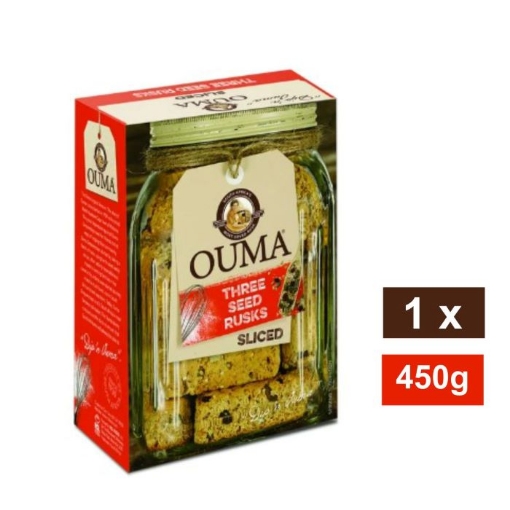 Picture of OUMA THREE SEED SLICED RUSKS  450g