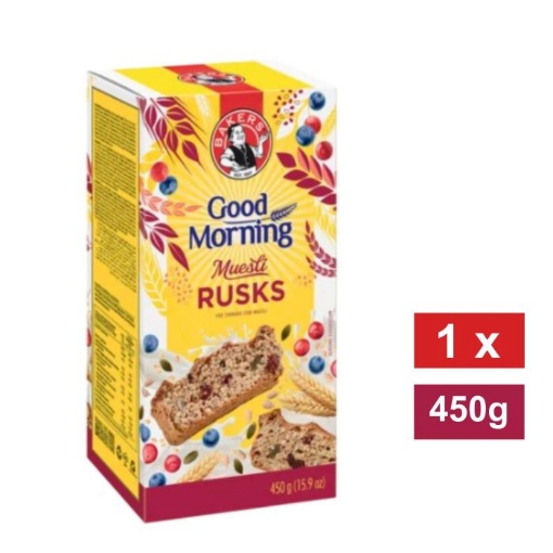 Picture of BAKERS GOOD MORNING MUESLI RUSKS 450g